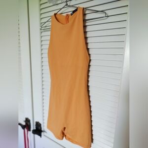 Zara Women's Orange Bodysuit Size Small